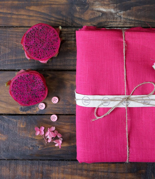 Slub Cotton fabric Pink