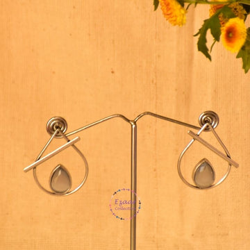 Grace Stone Studs White