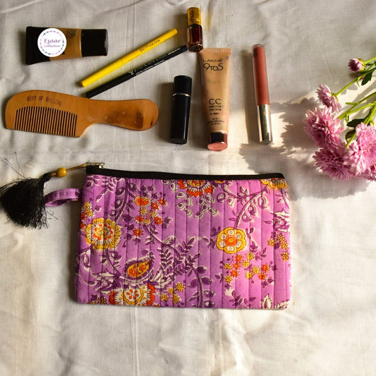 Flat Zip Utility Pouch with quotes