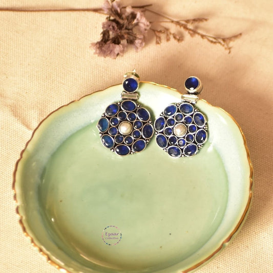 Sanvi Earrings - Royal Blue