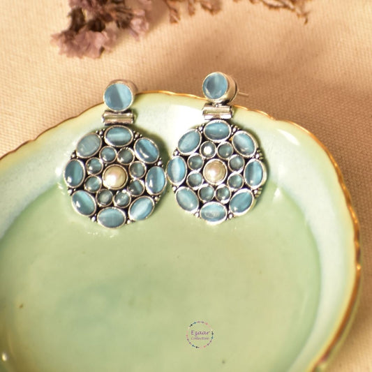 Sanvi Earrings - Sky Blue