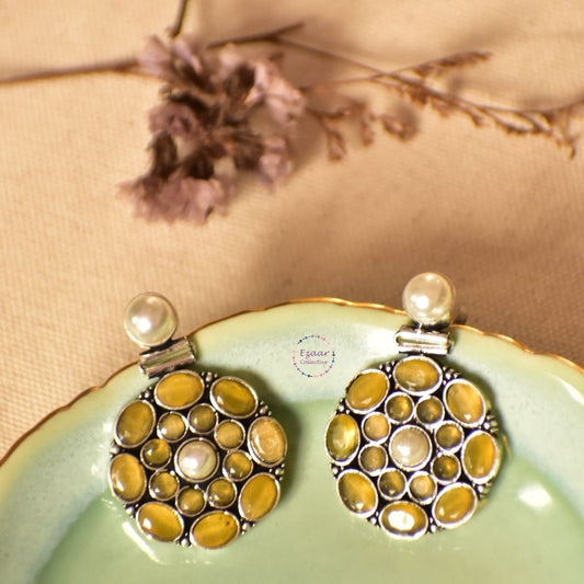 Sanvi Earrings - Yellow