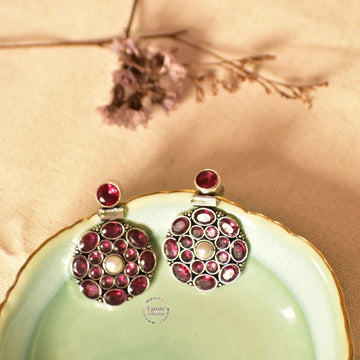 Sanvi Earrings - Maroon