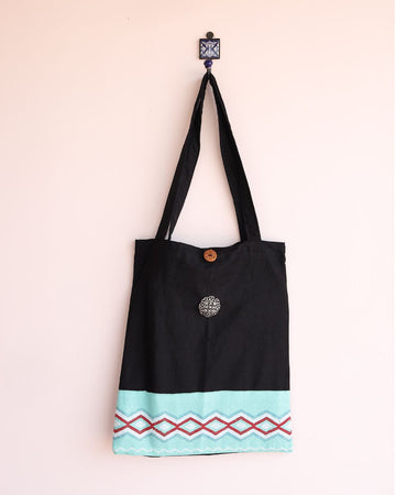 Patchwork Tote - Black