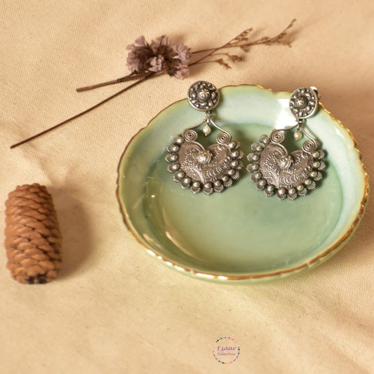 Taniya Silver Lookalike Earrings