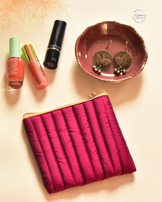 Patchwork Mini Pouch - Purple