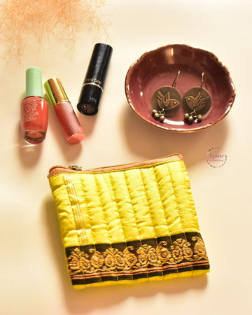 Patchwork Mini Pouch - green