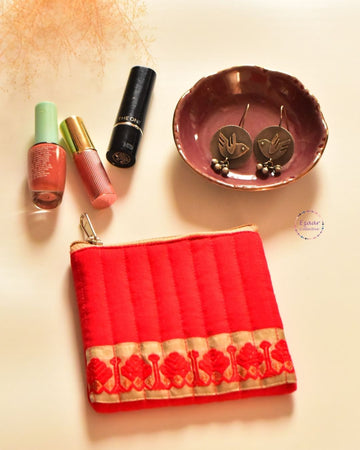 Patchwork Mini Pouch - Red