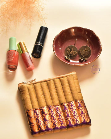 Patchwork Mini Pouch - bronze