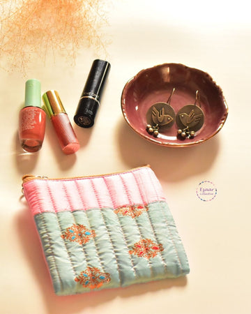 Patchwork Mini Pouch - Light Pink