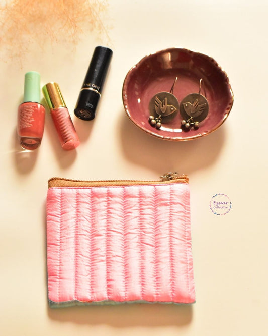 Patchwork Mini Pouch - Light Pink