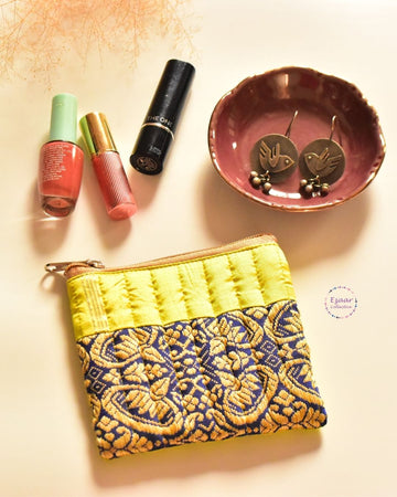 Patchwork Mini Pouch - green