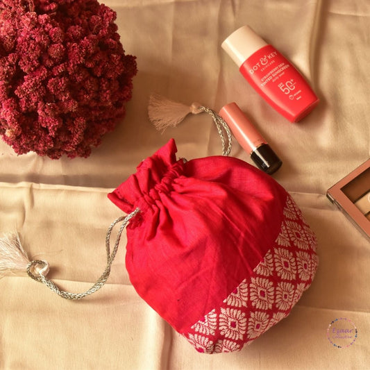 Upcycled Pink Potli Bag