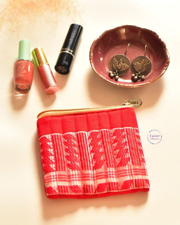 Patchwork Mini Pouch - Red