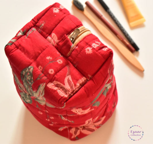 Quilted Make-up/Toiletry Pouch
