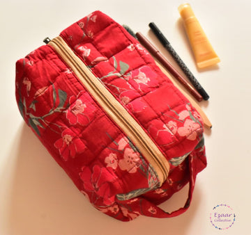 Quilted Make-up/Toiletry Pouch
