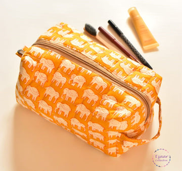Quilted Make-up/Toiletry Pouch