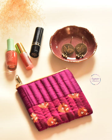 Patchwork Mini Pouch - Purple