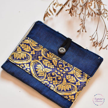Sanitary Pad Pouches-Yellow Patchwork and Blue