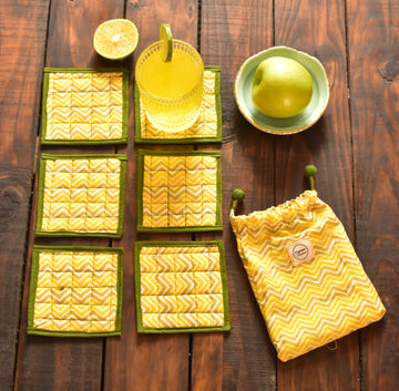 Green Apple Coaster Set