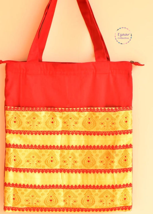 Daily Companion Red Silk Tote bag
