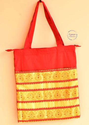 Daily Companion Red Silk Tote bag