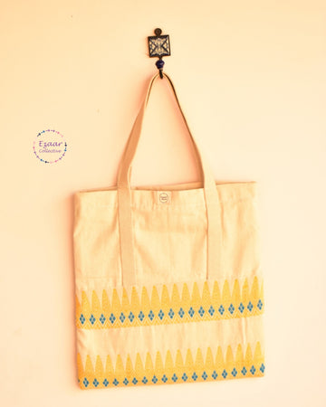 Patchwork Tote Bag - Off-white