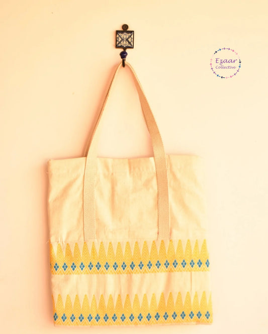 Patchwork Tote Bag - Off-white